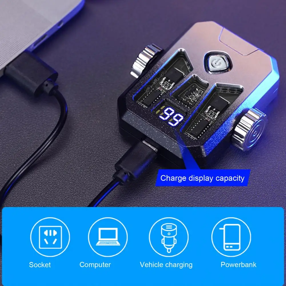 

Spinning Top Toy Colorful Spinning Toy Compact Rechargeable Arc-pulse Igniter Windproof Electric Flameless Bbq for Boyfriend