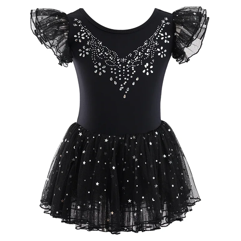 ปลอกคอเต้นรำสำหรับเด็กผู้หญิง, ชุดบัลเล่ต์สดใส, ทูโต้,กระโปรง, ยิม, ร่างกาย, เสื้อผ้าบัลเล่ต์, ชุดการแสดงบนเวที