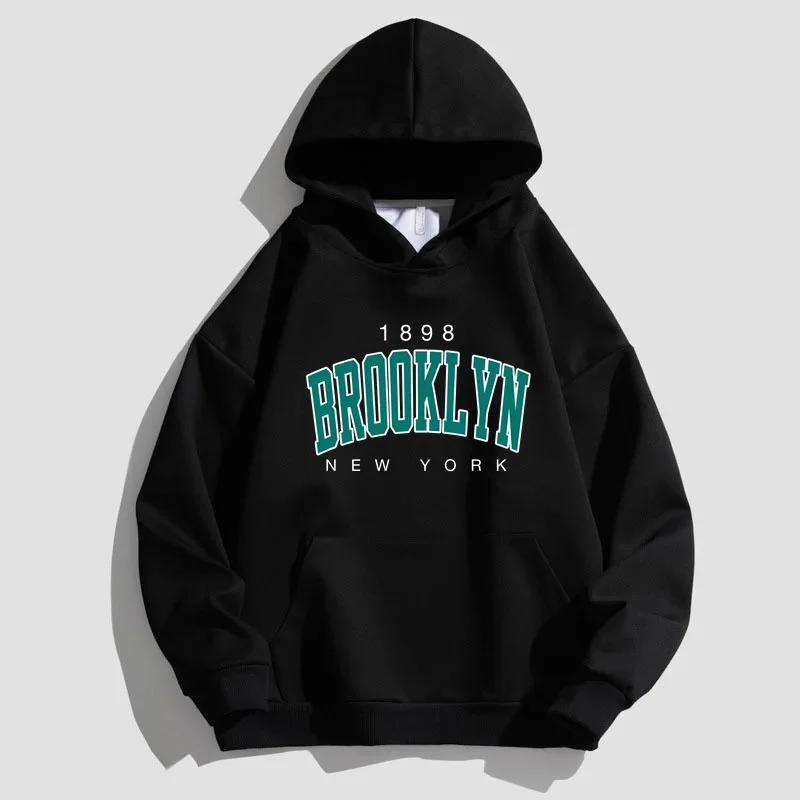 

Brooklyn Men Women 100%Cotton Hoodie Classical Graphic Brand Hoodies Sport Streetwear Casual Printed Hooded Pullover Sweatshirt