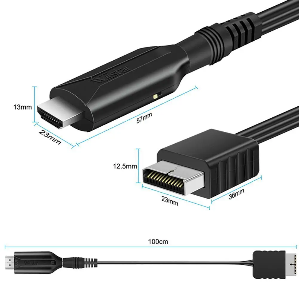 For To -compatible Converter Adapter Cable For Support -compatible 1080p 720p Output W2v7