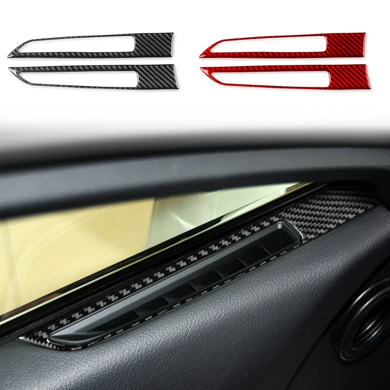 Car Interior Accessories Carbon Fiber Car Front Door Air Outlet Frame Trim Cover Decoration Stickers For Lexus GS 2012-2021