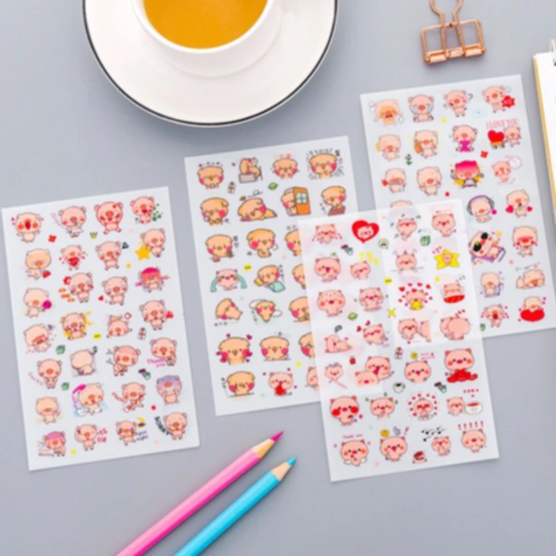 6-листов-милых-мультяшных-3d-наклеек-из-ПВХ-водонепроницаемые-декоративные-наклейки-для-студентов-для-поощрения-для-дневников-и-планеров