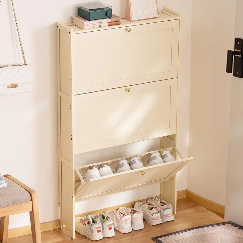 

Ultra-thin shoe cabinet 17cm household door economical simple modern storage cabinet narrow large capacity tipping bucket