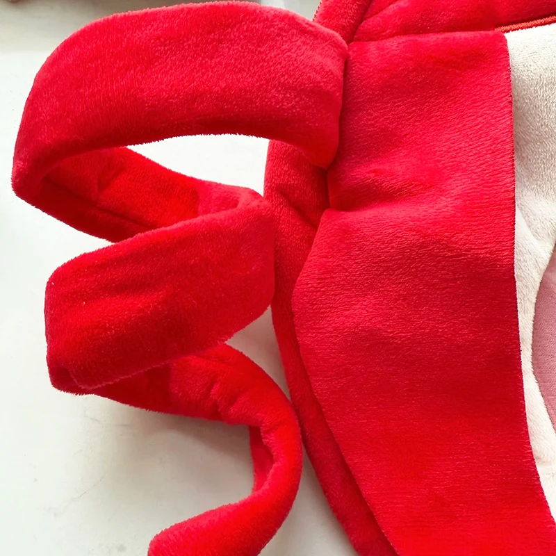 Mochila de felpa de dibujos animados Kasane Teto, Cosplay de Anime, cremallera transparente, bandolera mensajero de boca grande, regalo bonito DIY para fanáticos de los niños