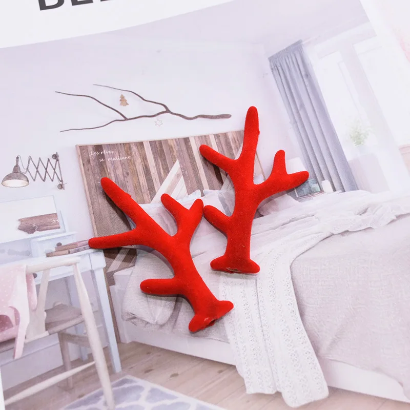 

50pcs Christmas Theme Clips Cute Red Brown Reindeer Deer Horn Hair pins Pins Kids and adult New Year Party Head Ornament
