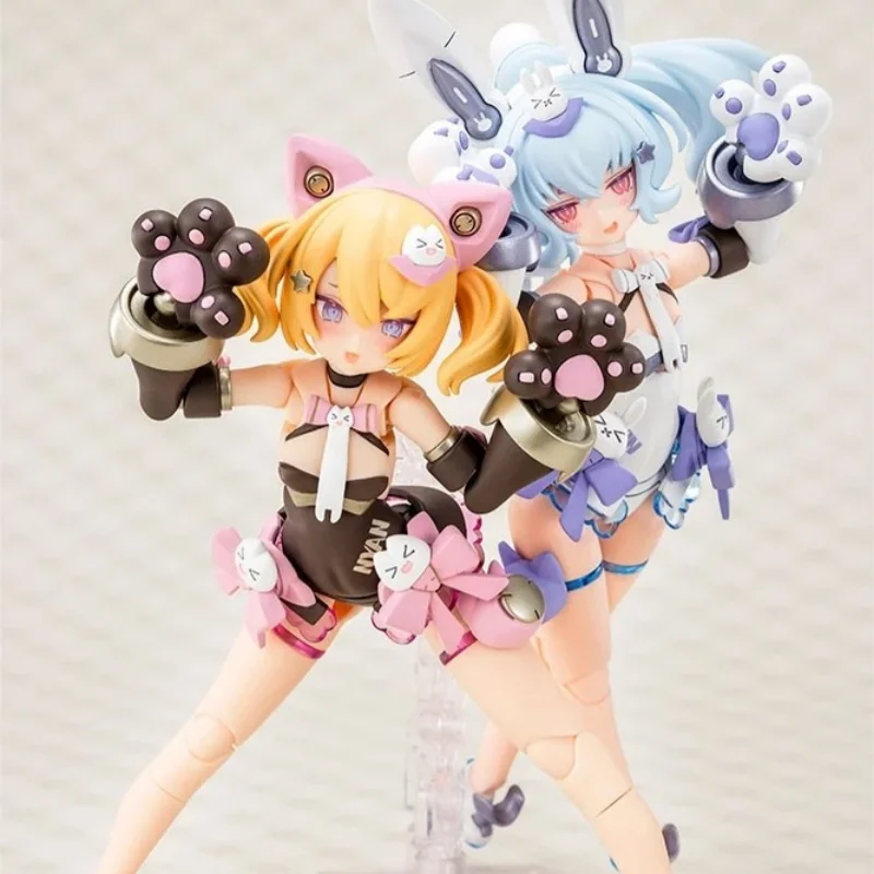 Auténtico Puni Mofu gato negro chica ensamblaje modelo estatuilla Anime figura de acción modelo decoración juguetes de escritorio