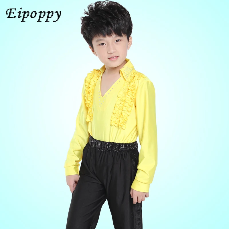 ملابس أداء الرقص اللاتيني للأولاد ، ملابس أطفال بأكمام طويلة ، جديد ، خريف