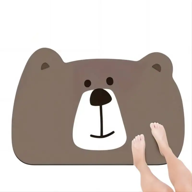  سجادة حمام VIKAMA غير منتظمة، ممسحة فائقة الامتصاص وغير قابلة للانزلاق لمدخل مرحاض الحمام، سجادة أرضية سريعة الجفاف ومضادة للانزلاق #2