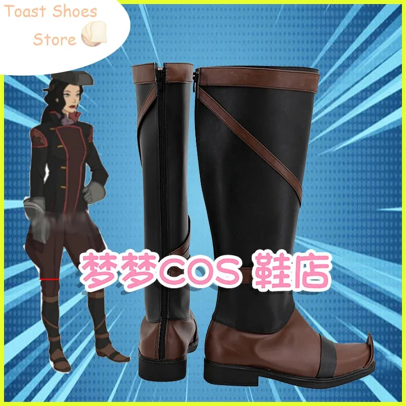 qq98Asami Sato Botas de Carnaval de Halloween Anime Sapatos de Couro Adereços de Cosplay Adereços de Fantasia