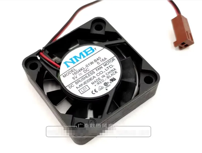NMB 1604KL-01W-B40 DC 5V 0.16A 40x40x10mm 2-Wire Cooling Fan
