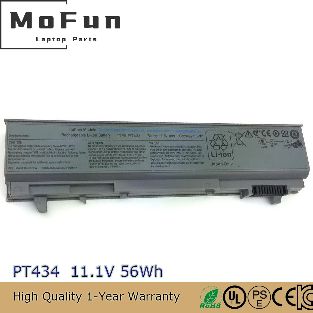 Original PT434 11.1V 56Wh 4840mAh Laptop Battery for Dell Latitude E6400 E6500 KY265 MP303 W1193