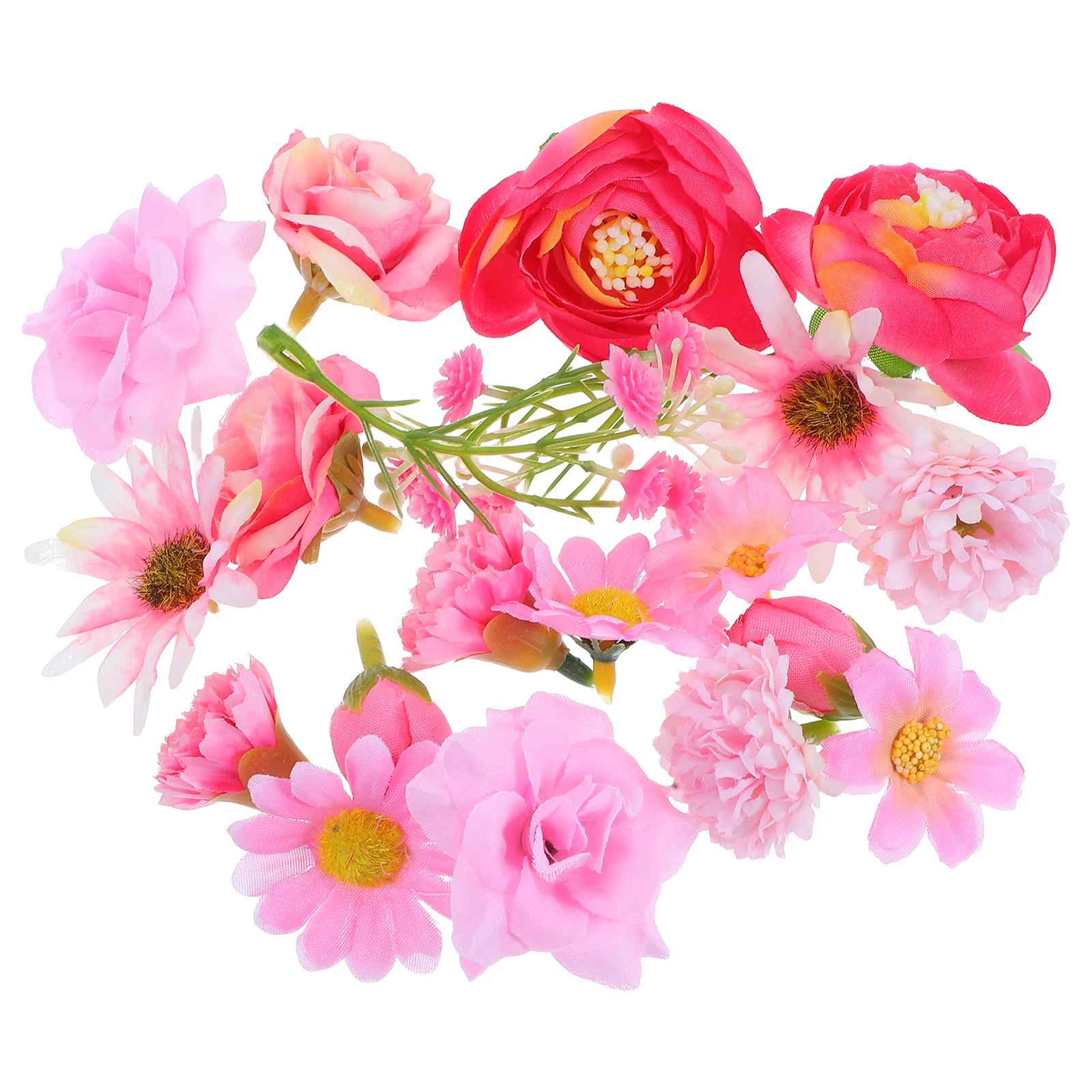 

20 Pcs Artificial Flower Decoration Mini Fabric Silk Flowers Craft DIY Wedding Party Garden Accessories Reusable Faux Spring