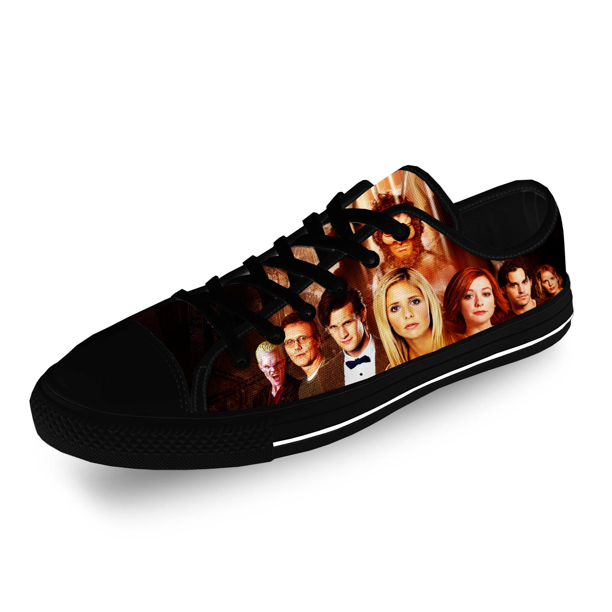 Buffy The Vampire Slayer TV Show Casual Cloth Fashion 3D Print Low Top Canvas Shoes Men Women Lightweight Breathable Sneakers