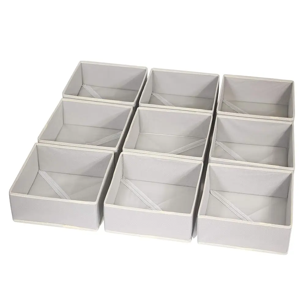 

Складной тканевый органайзер для хранения: корзины, контейнеры, разделители для одежды, нижнего белья, бюстгальтеров в шкафу, на тумбе, в ящиках