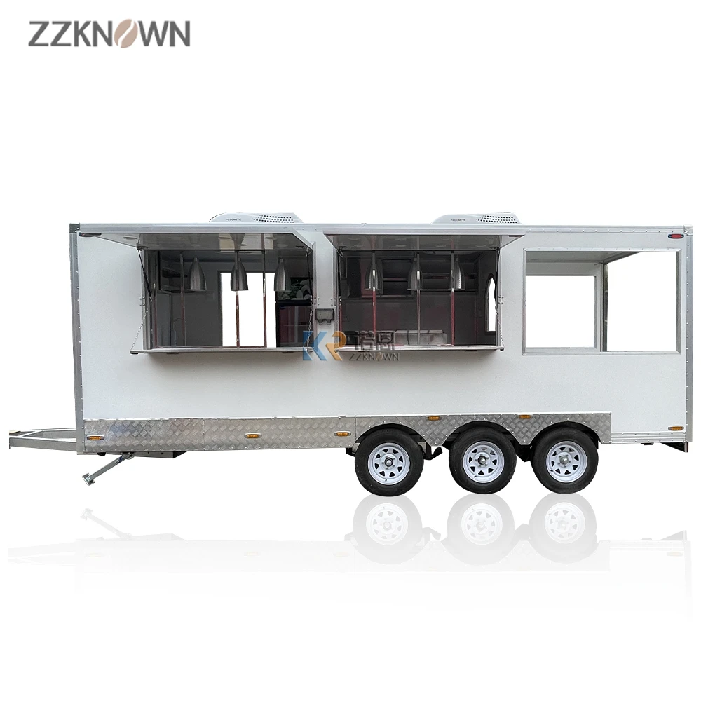 Chấm CE Chấp Thuận Thực Phẩm Xe Tải Hàng Mới Về Nhà Bếp Ngoài Trời Nhanh Thực Phẩm Xe Kéo Ban Công Di Động Đựng Thực Phẩm Bán Châu Âu