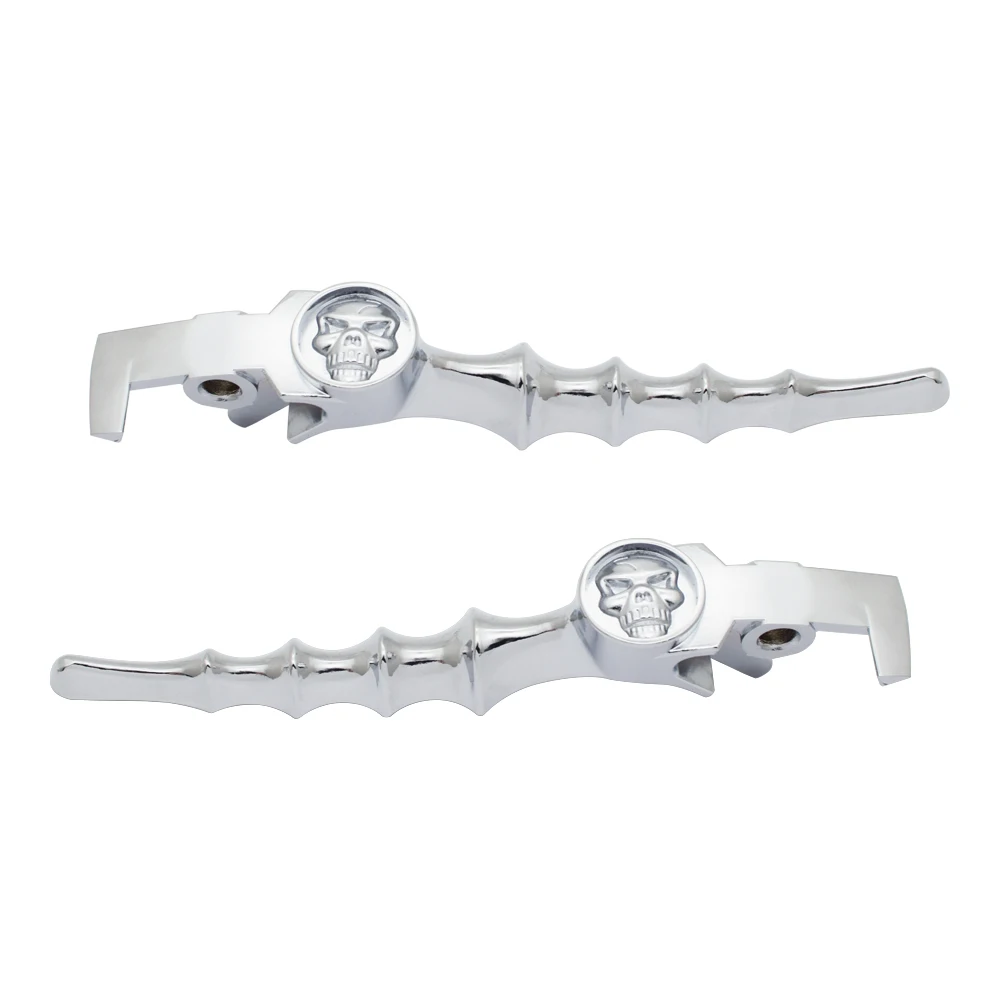 Universal Motorcycle handlebar Chrome Motorcycle Pair Hydraulic Clutch Brake Levers Universal Fashion skull