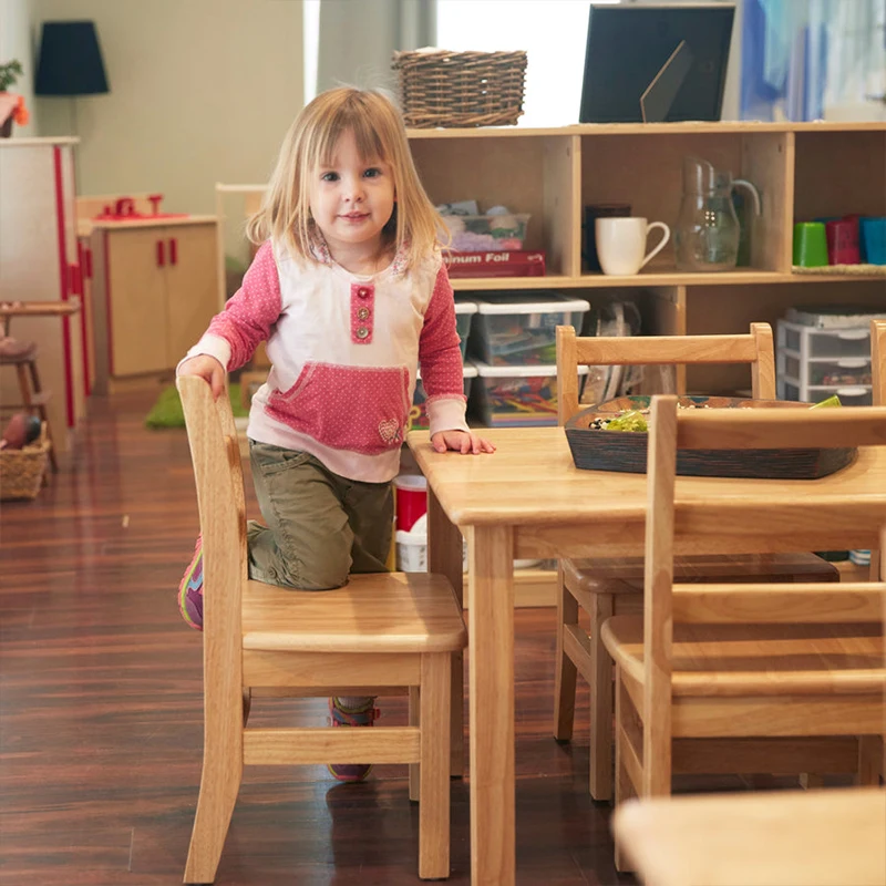 Wooden set Kindergarten furniture Classroom learning environment Children's furniture arrangement