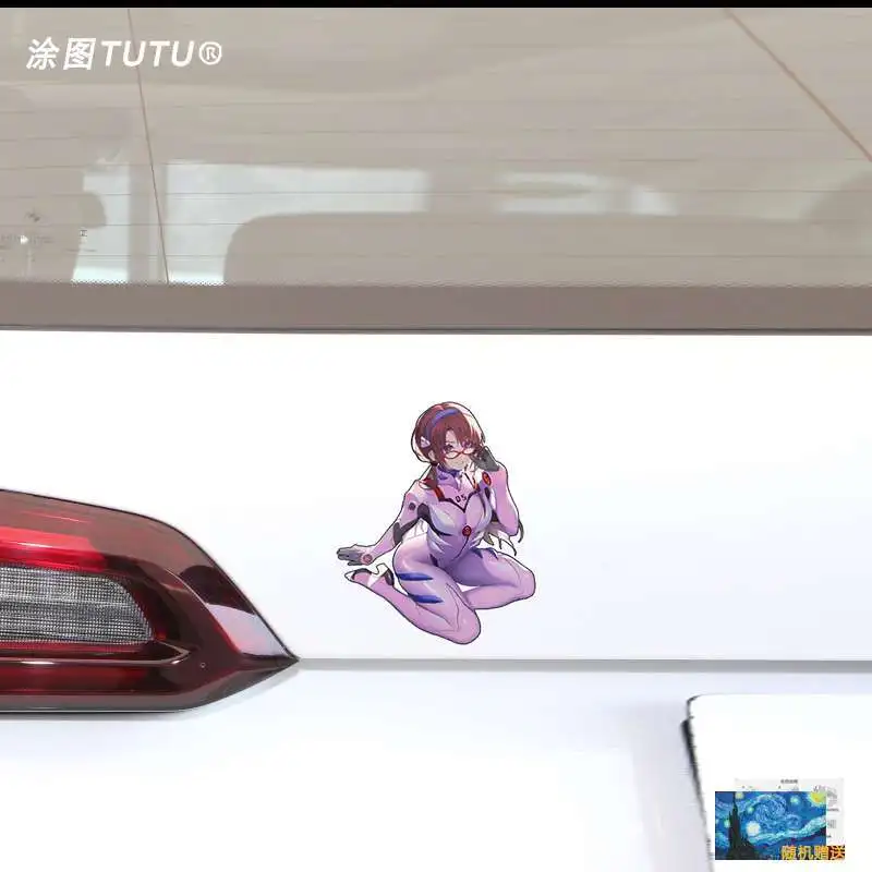 Ayanami Reeva Neon Genesis Evangelion Cartoon Animation Car Stickers Personalized Creative Electric Vehicle Stickers Trend