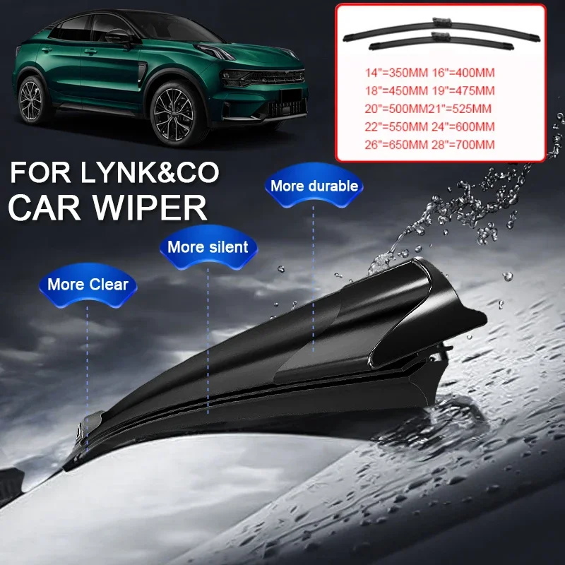 

2PCS Car Blade Windshield Rubber Wiper Cleaning Protect For LNK&CO 02 Z20 03 05 06 07 01 08 Z10 2021-2026Auto External Accessory