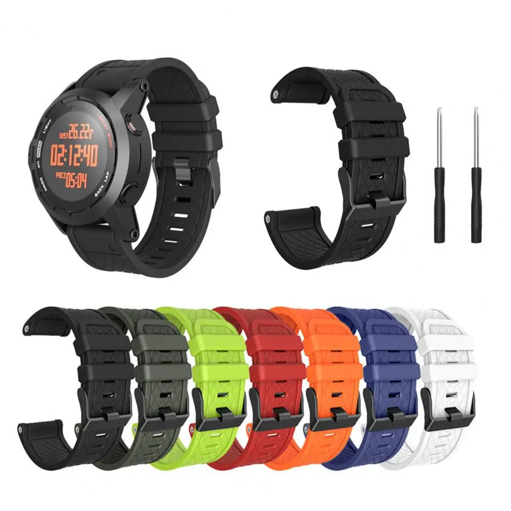 Watch Strap With Safety Buckle Soft Watch Band Silicone Wristband Comfortable Wristwatch Band Watch Accessories