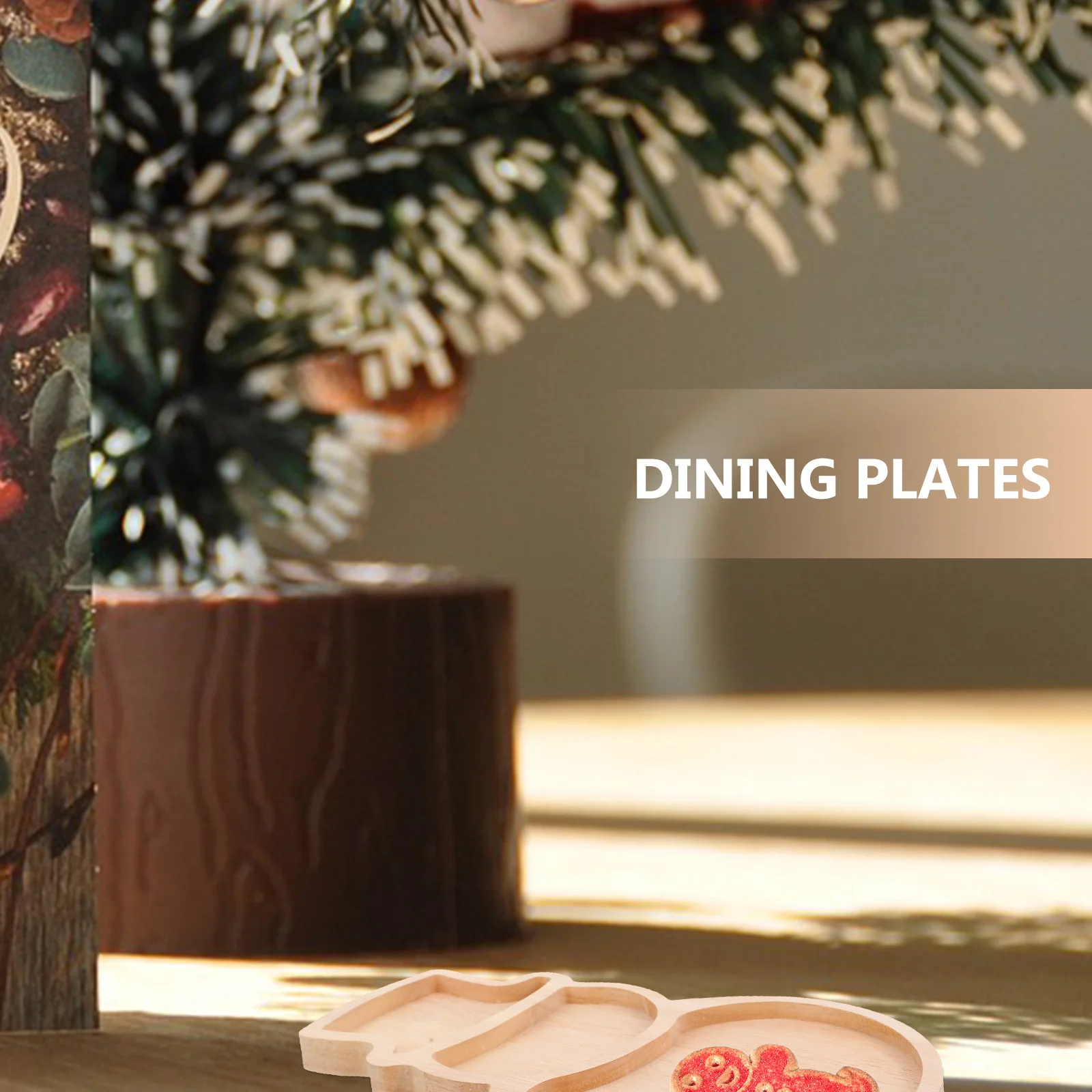 

Snowman Shaped Tray Large Capacity Wooden Serving Platter Smooth Surface Christmas Snack Plate Fruit Candy Holder