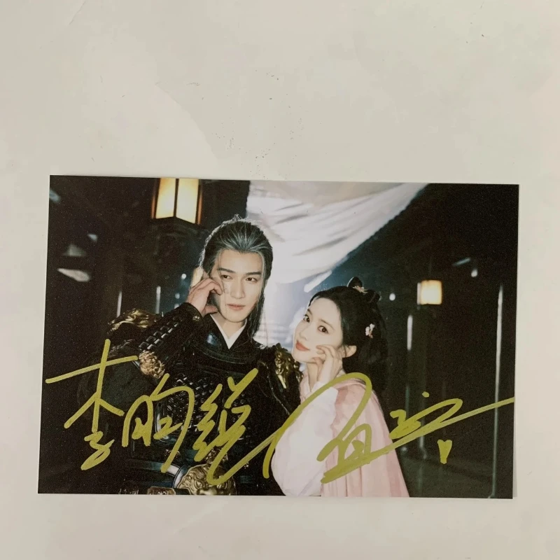 Li Yunrui Meng Ziyi HD Poster TV Blossom Song Mo Dou Zhao Drama Stills Official Authentic 6 Inch Signature Photo