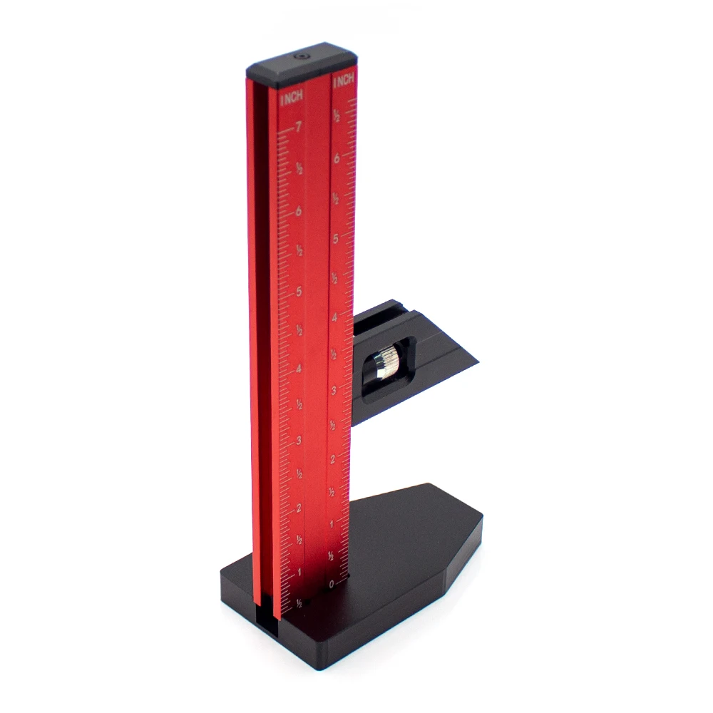 Universal Aluminum Height Gauge - Dual Scale Measurement, Height & Depth Gauge for Woodworking Trimmer & Router Table Adjustment