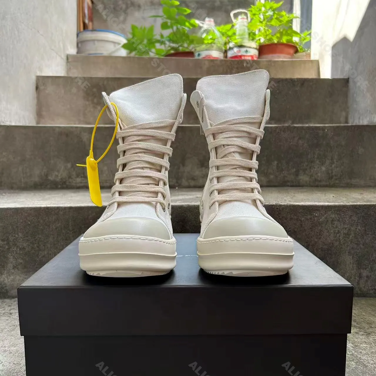 Casual High Top Women Sneaker Designer Men Shoe White Fashion Canvas Zip Shoe Classic Luxury Platform Trainer Flat Lace Up Shoe