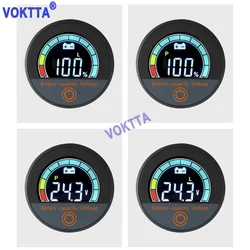 5918 DC 8-100V Handlebar Mounting Set Circular DC Voltmeter Integral Waterproof Lithium Lead Oxide Universal Digital Display