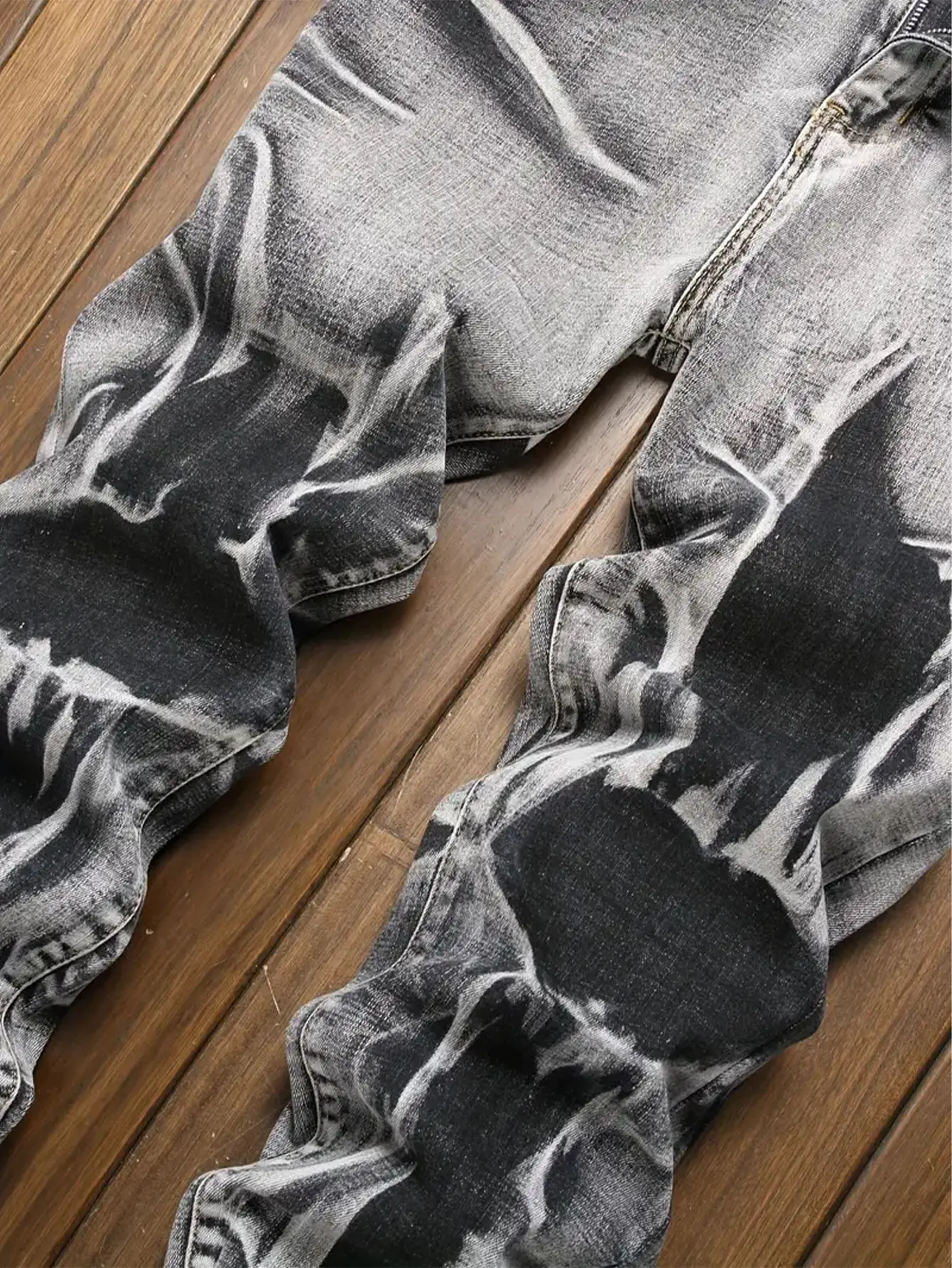 Men Classic Skinny Blue Denim Jeans Man Italian Style Stretch Ripped Denim Pants Quality Male Slim Fit Denim Trousers