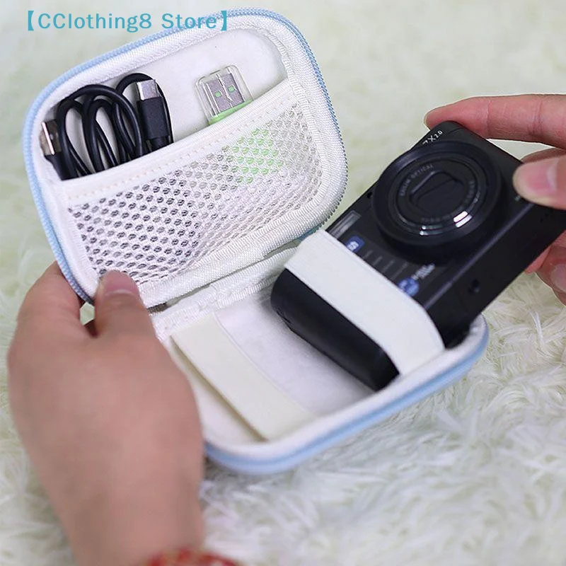 1Pcs Mini CCD Cameras Protective Case With Travel Cover Mesh Pocket For Accessories And Cards Digital Camera Bag【AliS8】