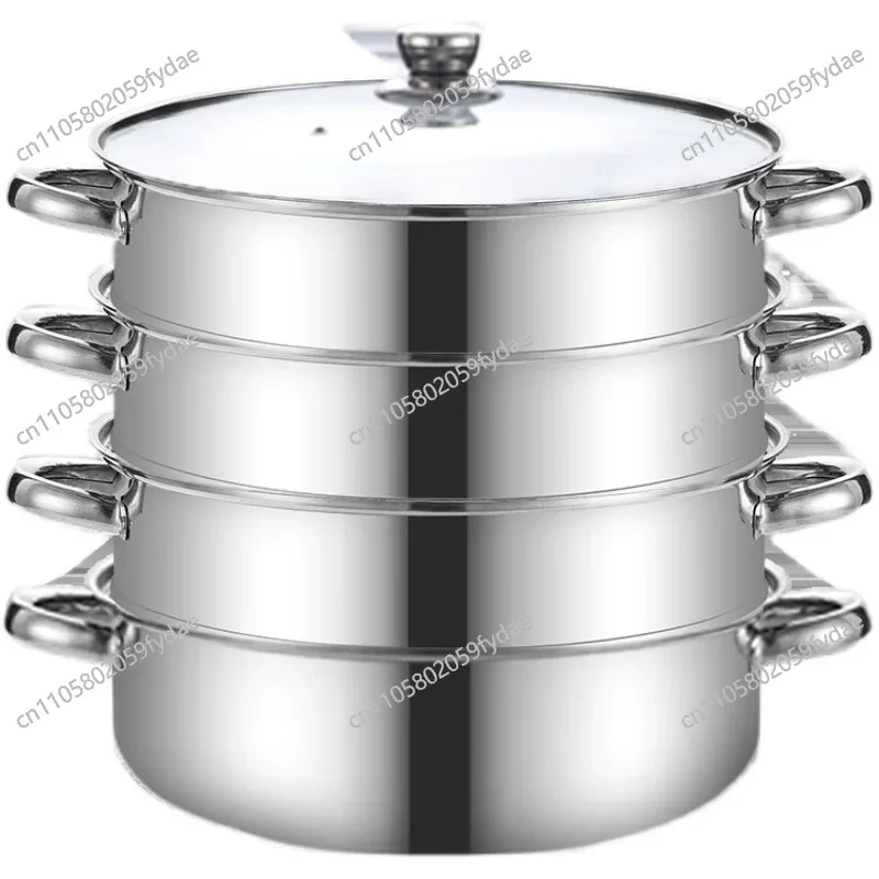 Universal Cooking Pots Stainless Steel Thick Steamer pot 5-layer Soup Steam Pot for Induction Cooker Gas Stove steam pot 28cm
