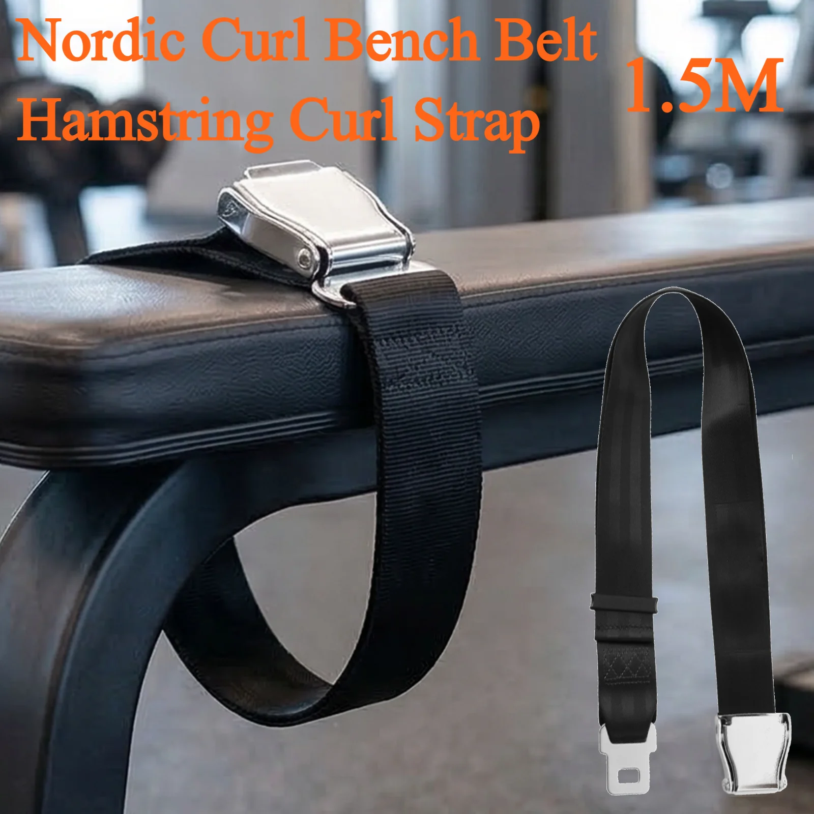 Nordic Hamstring Curl Gurt mit Schnellverschluss-Schnalle, verstellbarer Bein-Gym-Gurt für Nordic Curls, Strandgurt, Beinverlängerungen, Fitness – Detail 12