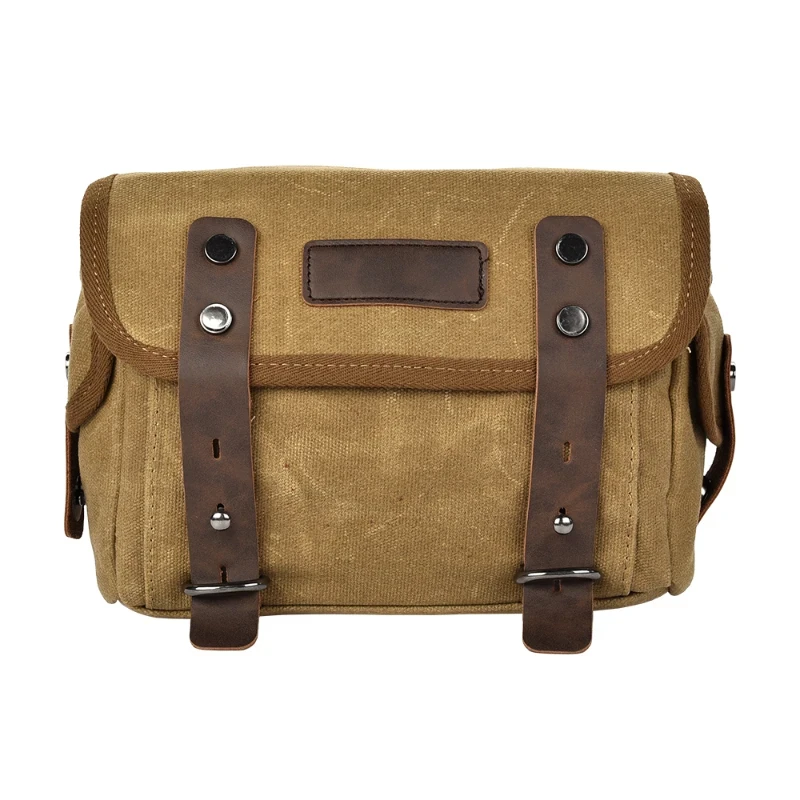 Retro Motorcycle Saddle Bag Waterproof Motorbike Side Bag Large Capacity Saddlebags Canva Motorcycle Backpack Vintage