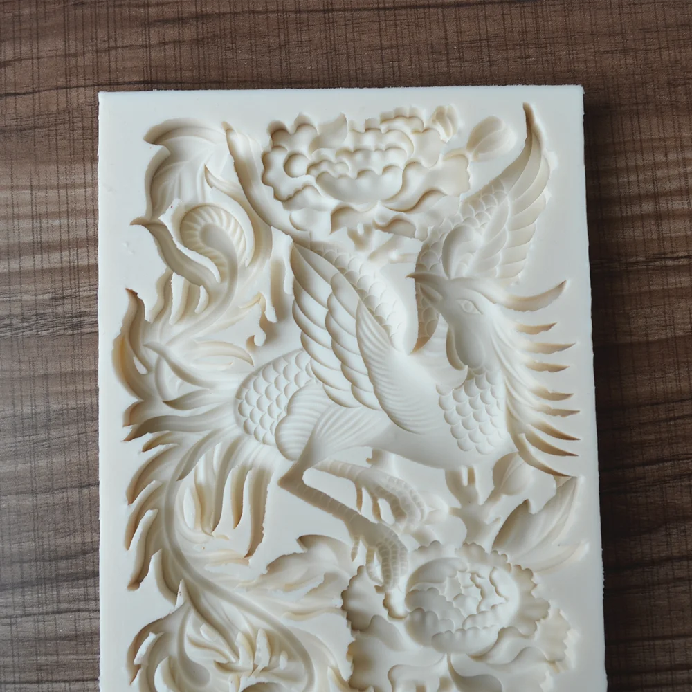 Cute Phoenix Cake Molds Soft Silicone Fondant Resin Art Mould Cake Decoration Pastry Kitchen Baking Accessories Tools