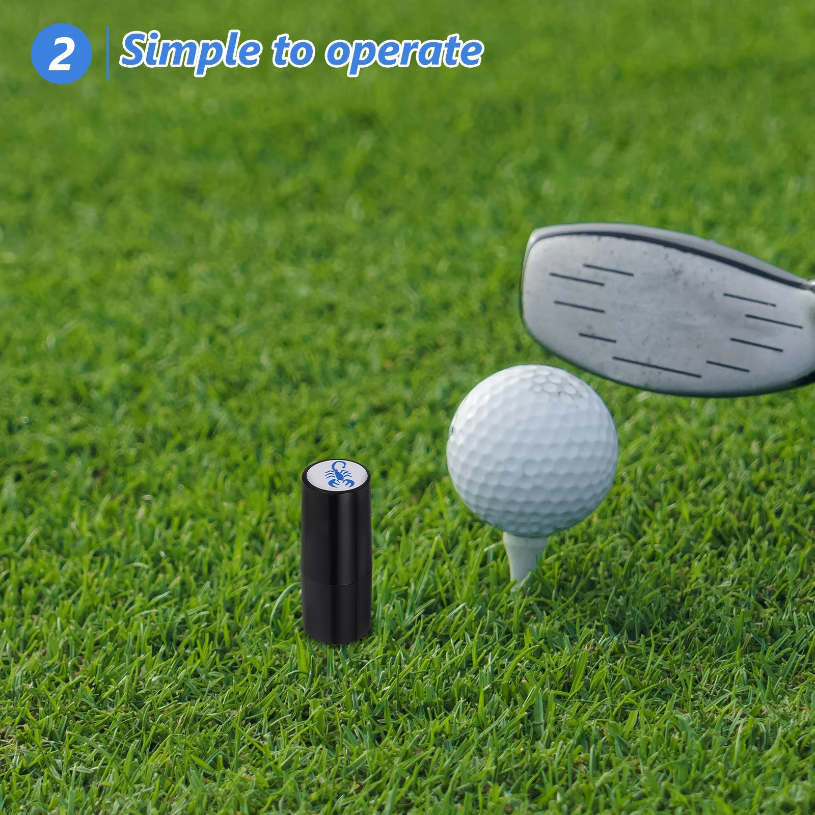 

Golf Ball Stamp Scorpion Pattern Waterproof Photosensitive Stamper Tool Reusable Alignment Ball Marker Golf Accessories