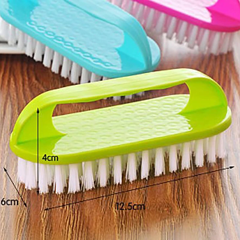 Random Scrubbing Brush Soft Bristle Laundry Clothes Shoes Scrub Brush Portable Plastic Hands Cleaning Brush