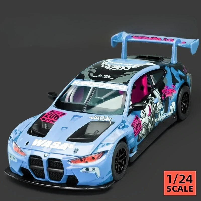 1:24 Alloy Model Toy Gift M4 GT3, R8 LMS Model  Suitable For Boys' Hobby Collection