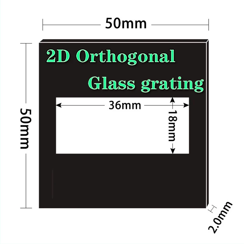 50-600 Lines/mm Orthogonal Transmission Diffraction Grating 2D Holographic Teaching Demonstration Optical Instrument Experiment