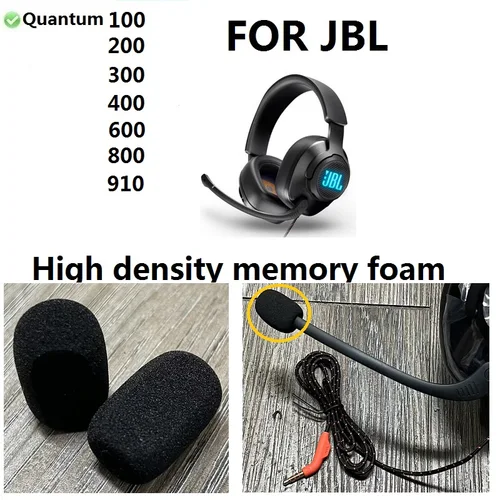 JBL 퀀텀 헤드폰 교체 윈드 스크린 마이크 폼, 일본 소재, Q100, Q200, Q300, Q400, Q800, Q910 용 예비 부품 