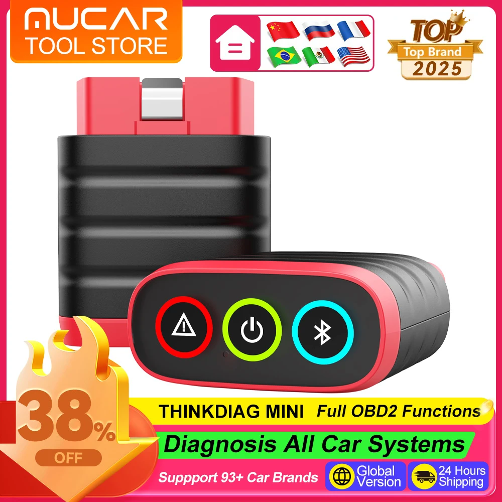 Thinkdiag Mini Car OBD2 Scanner Full System Diagnostic Code Reader Engine Fault Scanner for OBD II Protocol Cars Since 1996