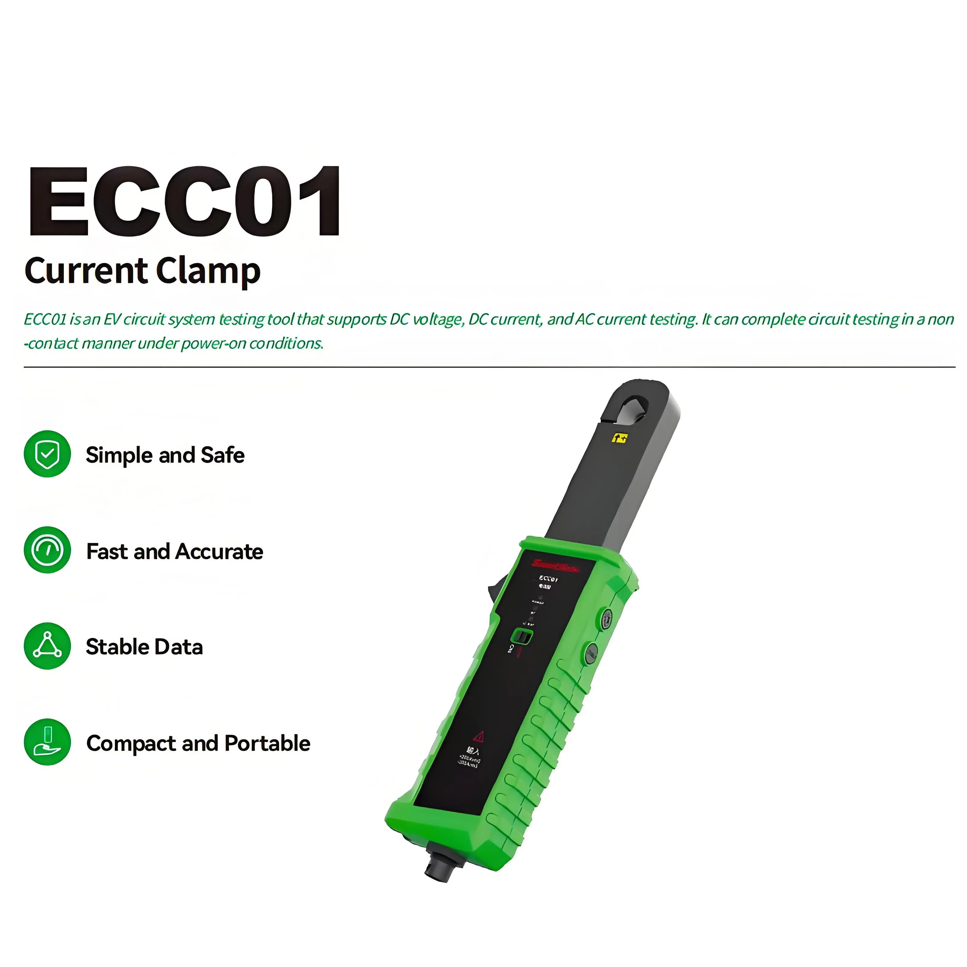 Smartsafe ECC01 New Generation Automotive Electrical Circuit System Tester    DC Current/Voltage OBD2 Diagnostic Scanner