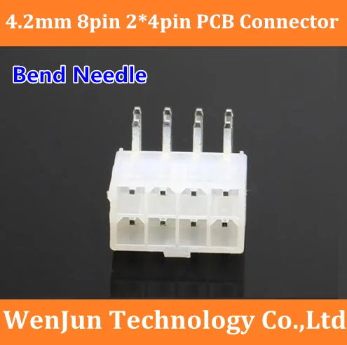 Free Shipping 5557 4.2mm 8Pin Bend Needle PCB Board Connector Double Row 2*4pin PCB Socket