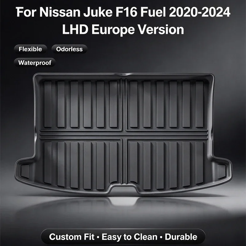 For Nissan Juke F16 Fuel 2020-2024 LHD Europe Version Eco-Friendly TPE Rear Trunk Mat Non-Slip Dustproof Car Cargo Liner