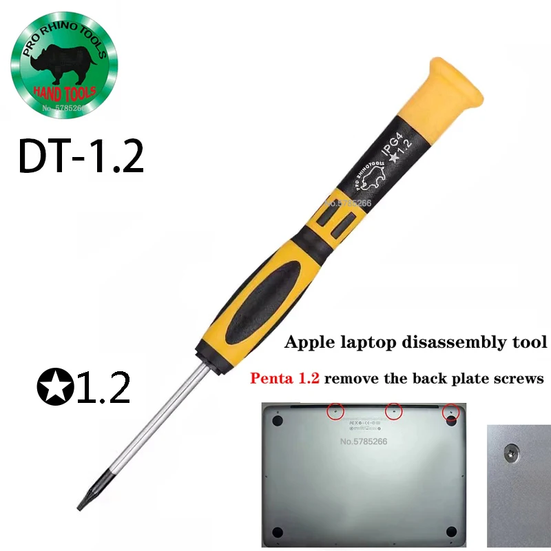 1pcs Japan RHINO Screwdriver P2 P5 Pentalobe Y0.5/0.6/ 3.0 Tri Wing PH00 PH000  for Repairing Laptop Phone Small Screws