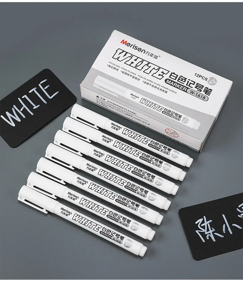 1 Pcs White Marker Pens Paint Oily Waterproof 1mm Tattoo Skin Markers Scribe Gel Pen DIY Permanent Makeup Tattoo Supplies