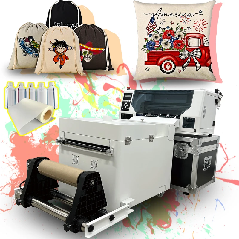 2024 سخونة 30 سنتيمتر DTF طابعة أرخص I3200 رأس الطباعة 60 سنتيمتر DTF طابعة تي شيرت خيمة خارجية هوديي DTF طابعة