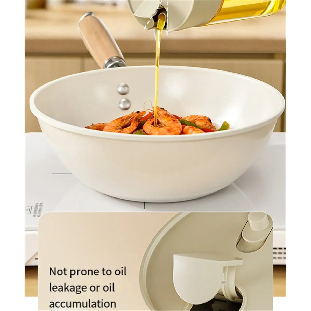 DT81 1pc 600ml Dual-Purpose Glass Oil Sprayer, Food-Grade, Household Kitchen Vinegar Dispenser, Large Capacity, Oil Dispenser
