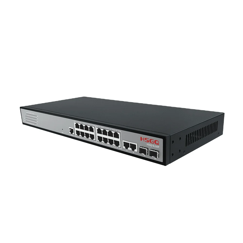 HSGQ-SL216P 16-port 10/100/1000M L2 Managed PoE Switch Hot Selling Good Quality For Ftth Network