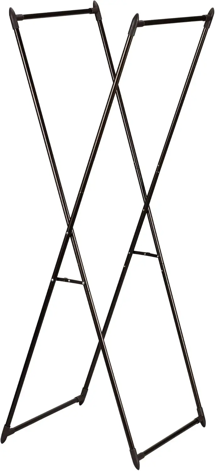 

Valet Folding Clothes Rack, Strong Metal X-Frame, Chic Design, Great for Guest and Dressing Rooms, Portable and Easy to Use